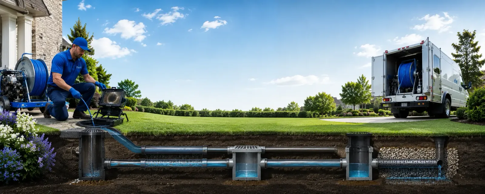 Outdoor drain cleaning information for Rockham, SD
